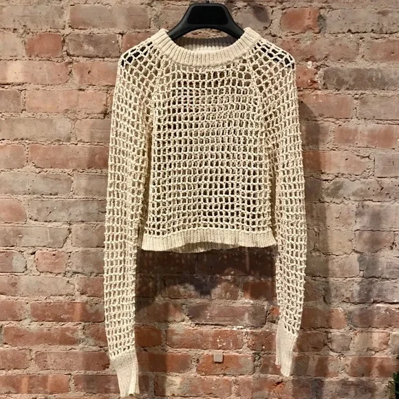 A.L.C. Cream Open-Knit Sweater - Picture 2 of 5